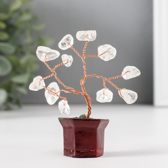 Сувенир бонсай Сувенир бонсай "Денежное дерево с горным хрусталём" 12 шт 8х3х3,2 см