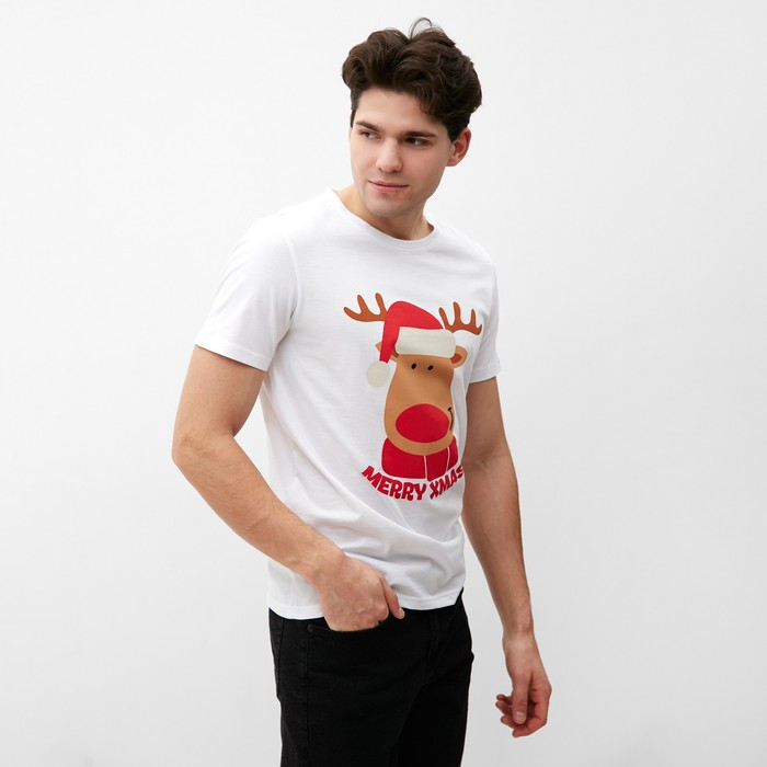 Футболка мужская KAFTAN "Merry Xmas" размер 54