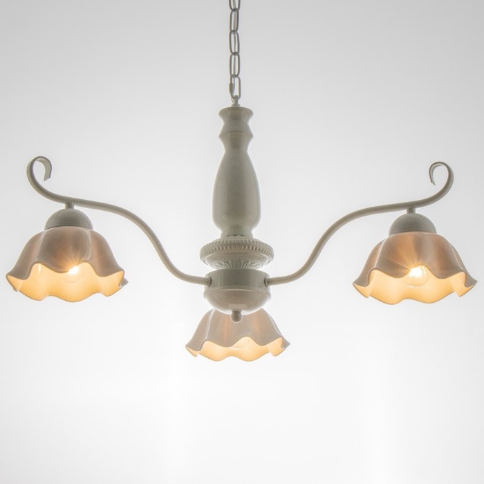 Люстра Люстра "Лукреция" 3хЕ27 40Вт белый 69х69х37-72 см BayerLux