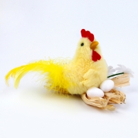Мягкая игрушка «Курочка в гнёздышке», 7 см, цвет МИКС Мягкая игрушка «Курочка в гнёздышке», 7 см, цвет МИКС