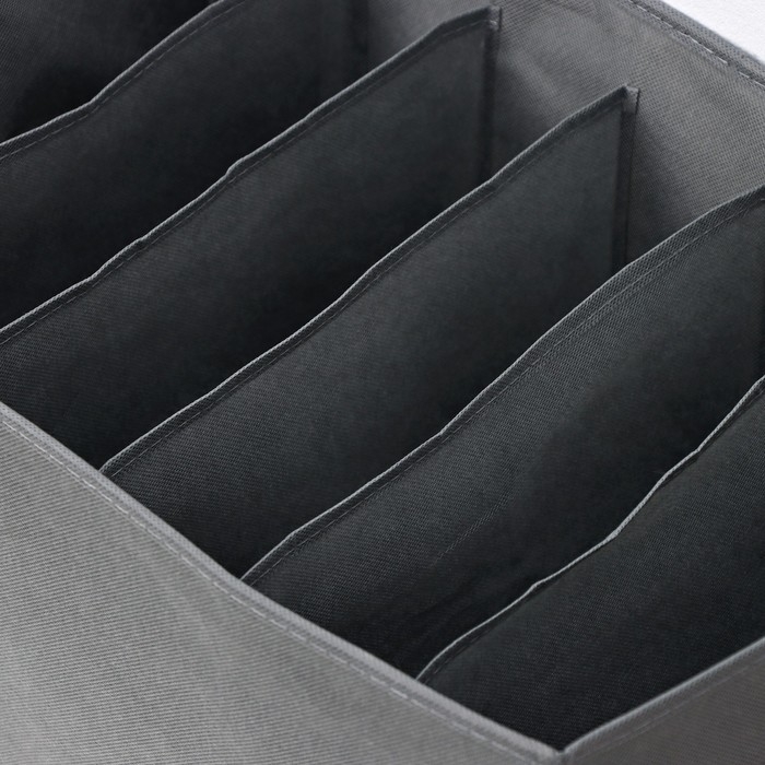 Органайзер для хранения белья «Смарт», 6 ячеек, 44×29×22 см, цвет серый Органайзер для хранения белья «Смарт», 6 ячеек, 44×29×22 см, цвет серый