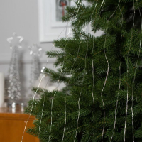 Гирлянда &laquo;Конский хвост&raquo; 10 нитей по 1 м, IP20, серебристая нить, 100 LED, свечение мульти (RGB), переливы, 12 В