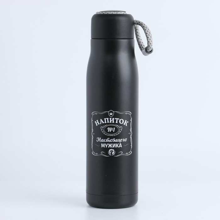 Термос, 600 мл, Тraveller Термос, 600 мл, Тraveller "Напиток настоящего мужика", сохраняет тепло 10 ч, 26х7 см