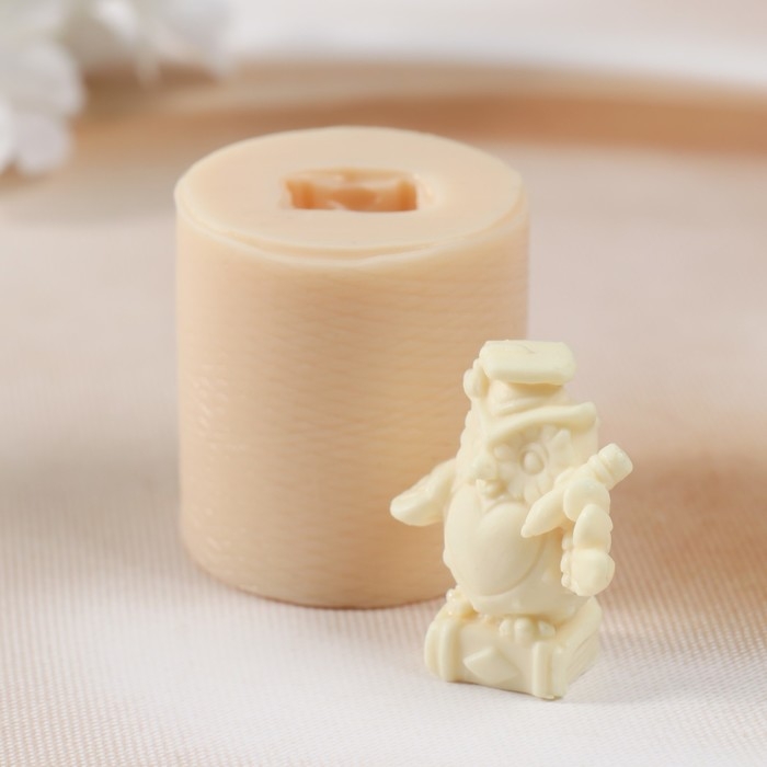 Молд силиконовый Молд силиконовый "Ученая сова №2" 4х4,2х4,2 см