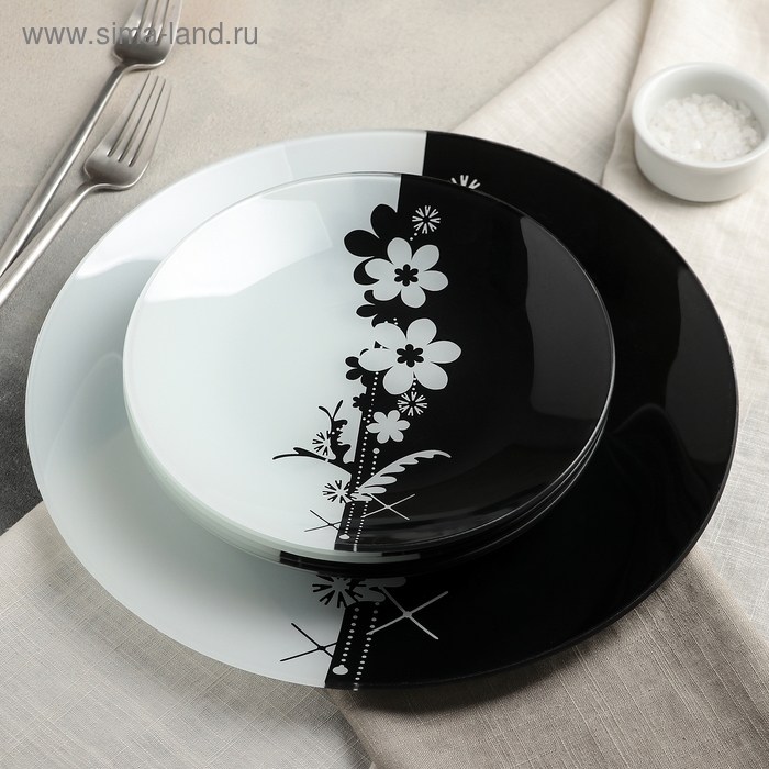 Сервиз столовый на 6 персон &laquo;Ромашки&raquo;, 7 предметов: d=30 см - 1 шт, d=20 см - 6 шт