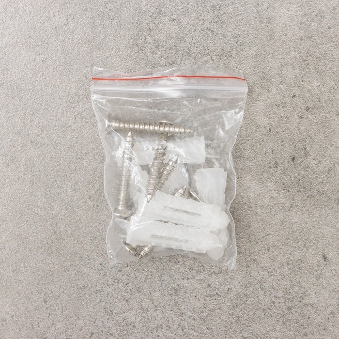 Держатель для швабр и метел с крючками Доляна, крепление саморезы, 41&times;8 см, 5 секций