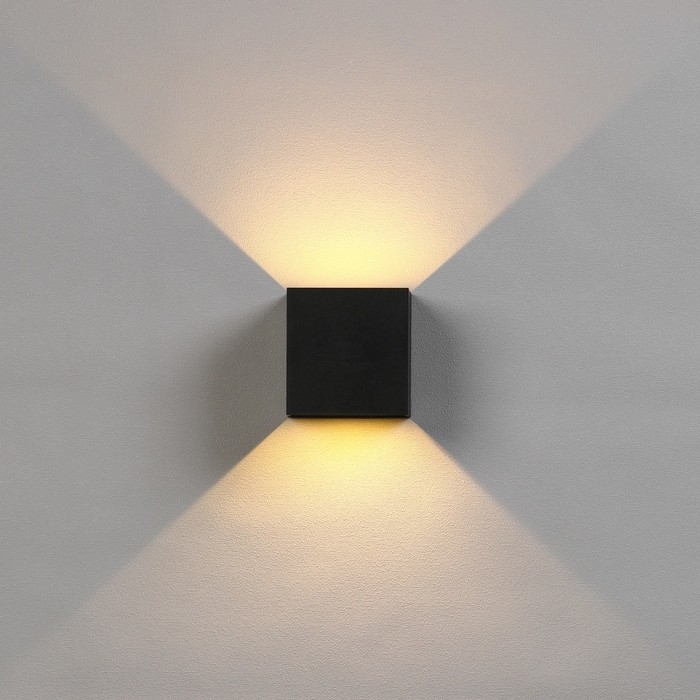 Светильник фасадный &laquo;Куб&raquo;, FSD-063, 6 Вт, 3000К, регулир. луч, IP65, 220 В, пластик, черный   100842