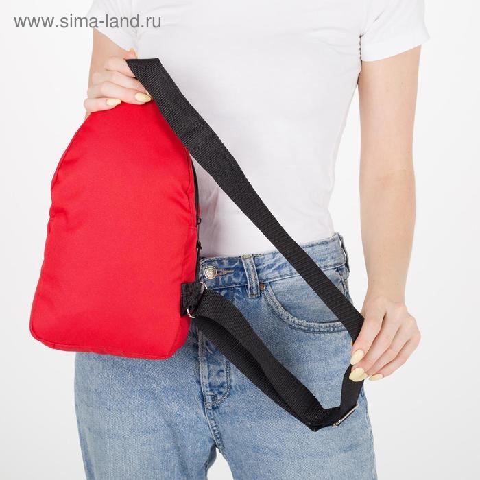 Сумка-слинг из текстиля, &laquo;ЗФТС&raquo;, цвет красный