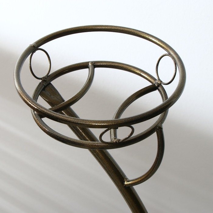 Подставка для цветов, напольная, разборная, на 3 горшка, d = 18 см, бронзовая Подставка для цветов, напольная, разборная, на 3 горшка, d = 18 см, бронзовая