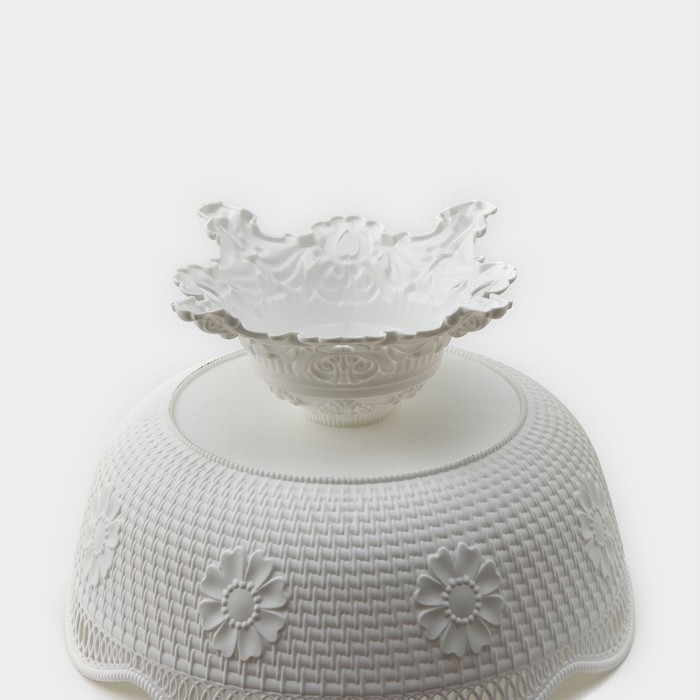 Ваза для хлеба и фруктов на ножке, 26×17 см, цвет белый Ваза для хлеба и фруктов на ножке, 26×17 см, цвет белый