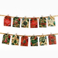 Гирлянда на ленте с предсказаниями «Новогодняя», 150см. Гирлянда на ленте с предсказаниями «Новогодняя», 150см.