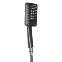 Смеситель для ванны Accoona A63127AT, однорычажный, излив 175 мм, душевой набор, черный Смеситель для ванны Accoona A63127AT, однорычажный, излив 175 мм, душевой набор, черный