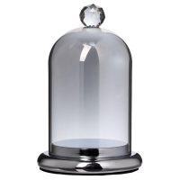 Подсвечник стекло на 1 свечу "Колба с кристаллом" серебристая дымка 20,6х12,5х12,5 см Подсвечник стекло на 1 свечу "Колба с кристаллом" серебристая дымка 20,6х12,5х12,5 см