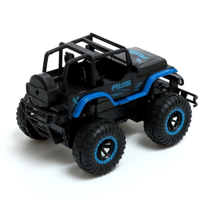 Джип радиоуправляемый &laquo;Вездеход&raquo;, работает от батареек, цвет черно-синий