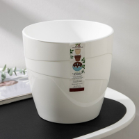 Кашпо для цветов со вставкой &laquo;Грация&raquo;, 4,5 л, цвет белый