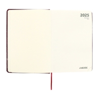 Ежедневник датированный 2024 A5 176 листов, deVENTE.Belcanto, твёрдая обложка из искусственной кожи с поролоном, ляссе, кремовый блок 70 г/м2, бордовый