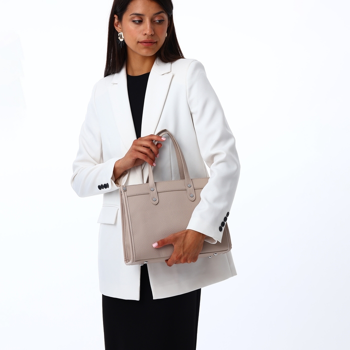 Сумка женская на молнии, TEXTURA, средний размер, цвет бежевый Сумка женская на молнии, TEXTURA, средний размер, цвет бежевый