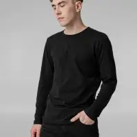 Футболка с длинным рукавом Lehta, черная, размер XL