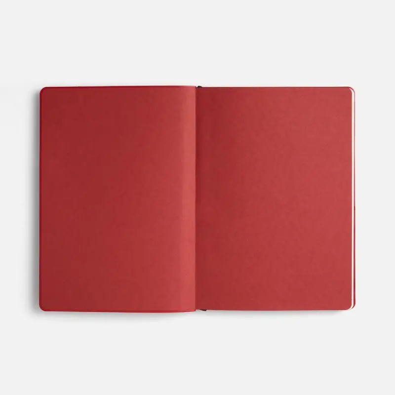 Ежедневник Doppio, недатированный, черный с красным