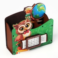 Органайзер для канцелярии с вечным календарём &laquo;Сова&raquo;