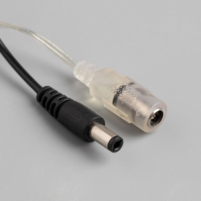 Гирлянда &laquo;Нить&raquo; 20 м роса, IP20, чёрная нить, 200 LED, свечение мульти, 12 В