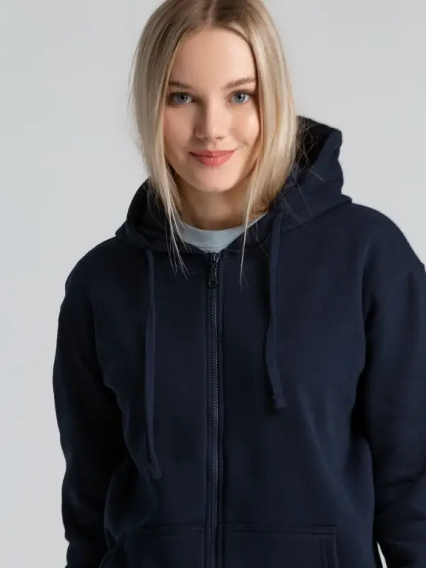 Толстовка на молнии с капюшоном Siverga Heavy 2.0, темно-синяя, размер XL