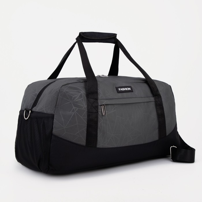 Сумка спортивная на молнии, отдел для обуви, наружный карман, большой размер, цвет серый Сумка спортивная на молнии, отдел для обуви, наружный карман, большой размер, цвет серый