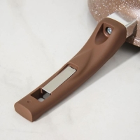 Сковорода &laquo;Гранит Brown&raquo;, d=22 см, пластиковая ручка, антипригарное покрытие, цвет коричневый