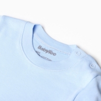 Лонгслив детский, цвет голубой, рост 68 см