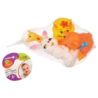 Набор резиновых игрушек для ванны &laquo;Друзья&raquo;, с пищалкой, 4 шт, Крошка Я