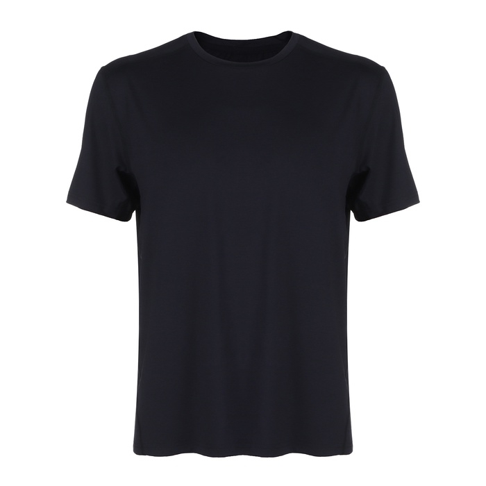Футболка мужская со вставками, базовая, размер M (48), цвет черный