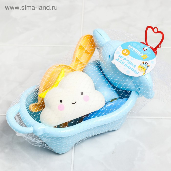 Набор резиновых игрушек для ванны &laquo;Ванночка-Зоопарк&raquo;, с пищалкой, 6 шт, виды МИКС, Крошка Я