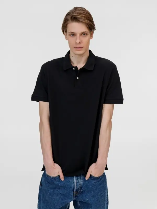 Рубашка поло унисекс Pacific, черная, размер L