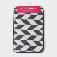 Коврик для ванной и туалета Доляна &laquo;Ралли&raquo;, 40&times;60 см, цвет серый