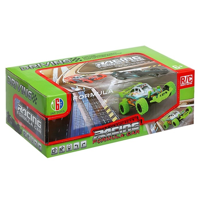 Машина радиоуправляемая &laquo;Формула&raquo;, свет, с аккумулятором, цвет зелёный