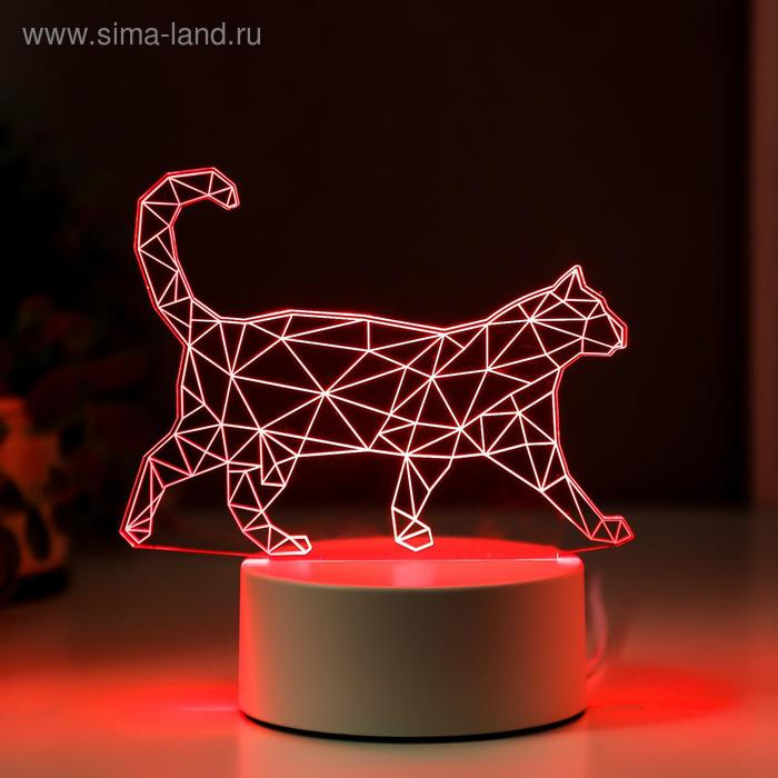 Светильник "Кот стоя" LED RGB от сети RISALUX