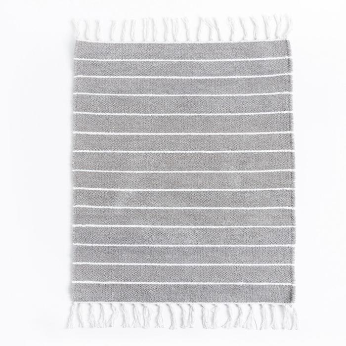 Ковер Strip Grey 150х190 &plusmn; 3 см, 1400 гр/м2, 100% хлопок