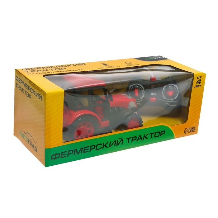 Трактор радиоуправляемый &laquo;Фермер&raquo;, работает от аккумулятора, цвет красный