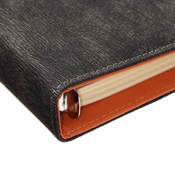 Органайзер на кольцах, формат А5, 90 листов, линия, с хлястиком, обложка кожзам МИКС