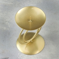 Подсвечник "Закат" металл на одну свечу, 8,3х11 см, золотой