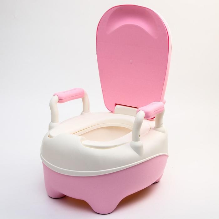 Горшок детский «Бегемотик», цвет белый/розовый Горшок детский «Бегемотик», цвет белый/розовый