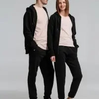 Толстовка на молнии с капюшоном унисекс King, черная, размер M