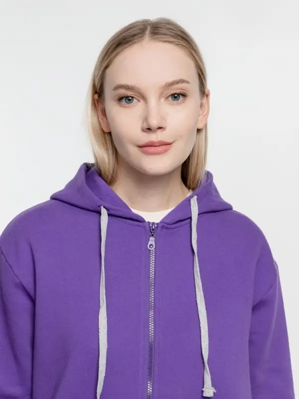 Толстовка на молнии с капюшоном Siverga Heavy, фиолетовая, размер XXL Толстовка на молнии с капюшоном Siverga Heavy, фиолетовая, размер XXL