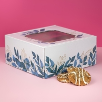 Коробка самосборная, с окном, "Танец цветов" 19 х 19 х 9 см