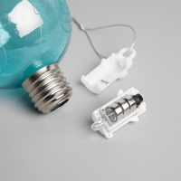 Ёлочный шар «Дед Мороз» голубой, батарейки, 1 LED, свечение тёплое белое Ёлочный шар «Дед Мороз» голубой, батарейки, 1 LED, свечение тёплое белое