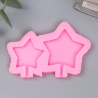 Молд силикон "Две звезды" 2 предмета 7,5х5х1 см Молд силикон "Две звезды" 2 предмета 7,5х5х1 см