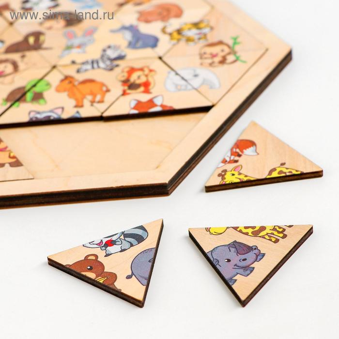 Пазл деревянный «Зверюшки. Занимательные треугольники» Пазл деревянный «Зверюшки. Занимательные треугольники»