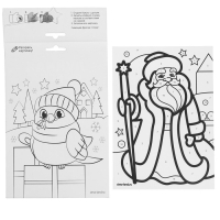 Лунная фреска на новый год «Дед Мороз», А5 Лунная фреска на новый год «Дед Мороз», А5