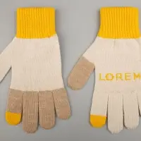 Перчатки вязаные Guanti на заказ, полушерсть, размер S/M