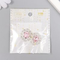 Декор для творчества металл "Медальон узорный" светло-розовый кристалл 2,6х2,4 см Декор для творчества металл "Медальон узорный" светло-розовый кристалл 2,6х2,4 см